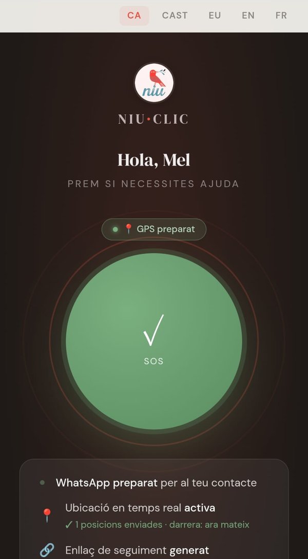 Pantalla amb el seguiment en temps real actiu
